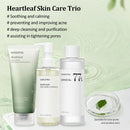 Conjunto de 3 Peças Sanlivna Korean Skincare Heartleaf - Limpeza Calmante e Cuidado dos Poros com Quercetina