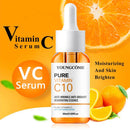 Vitamina C Essência Facial Ácido Hialurônico Pele Escura Clarear Soro Fade Linhas Finas Reparação Hidratante Soro Sem Brilho Rosto Cuidados com a Pele